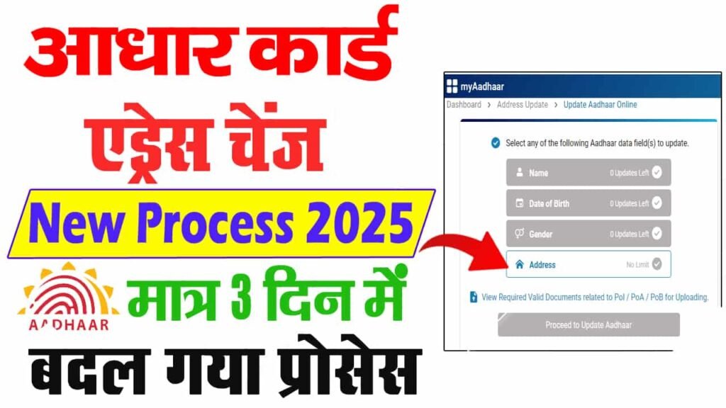 Aadhar HOF Address Update Online 2025