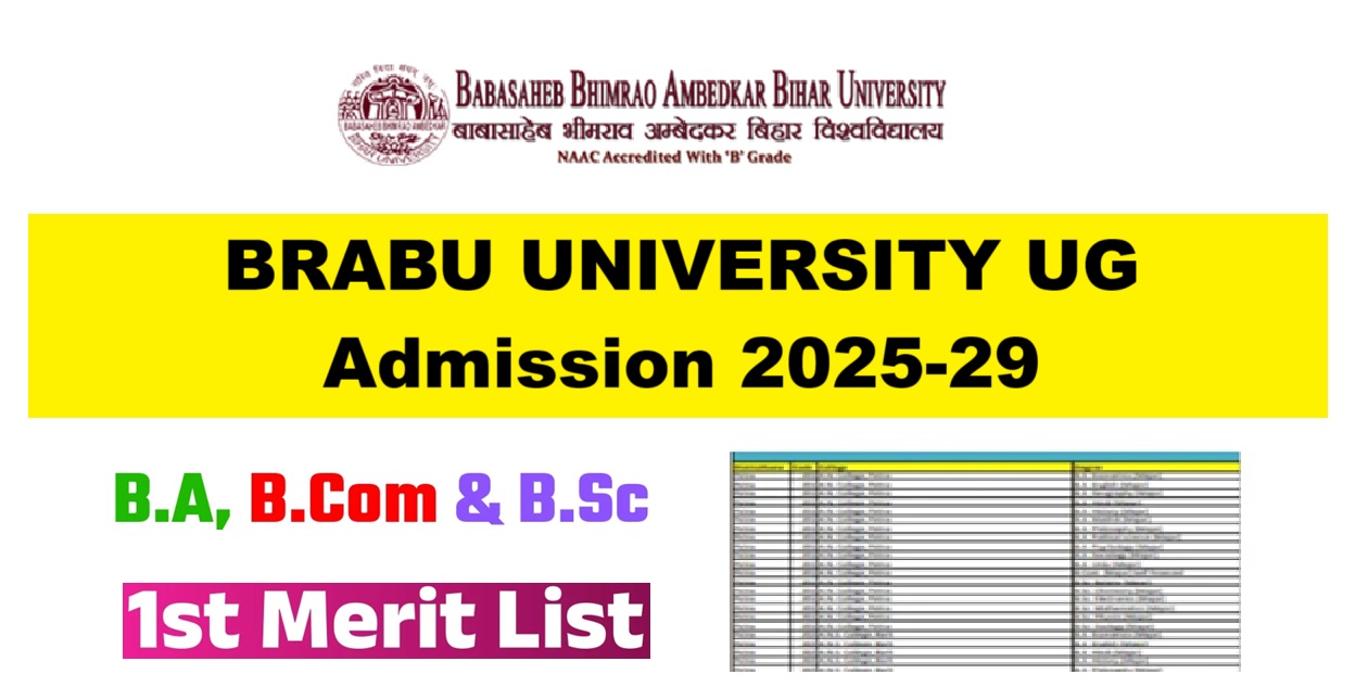 BRABU UG 1st Merit List 2025