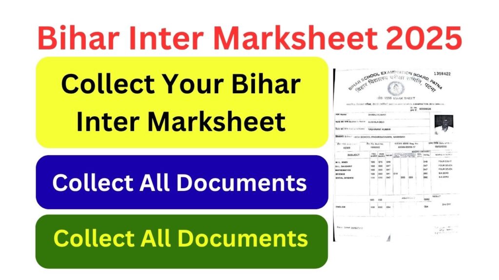Bihar Inter Marksheet 2025