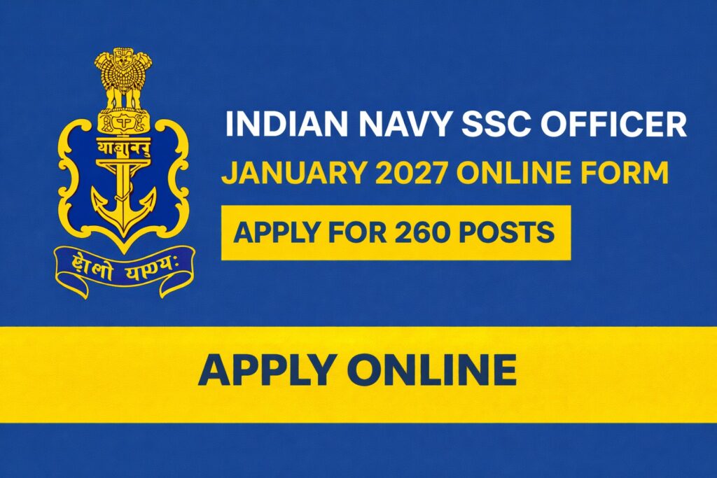 Indian Navy SSC Officer January 2027