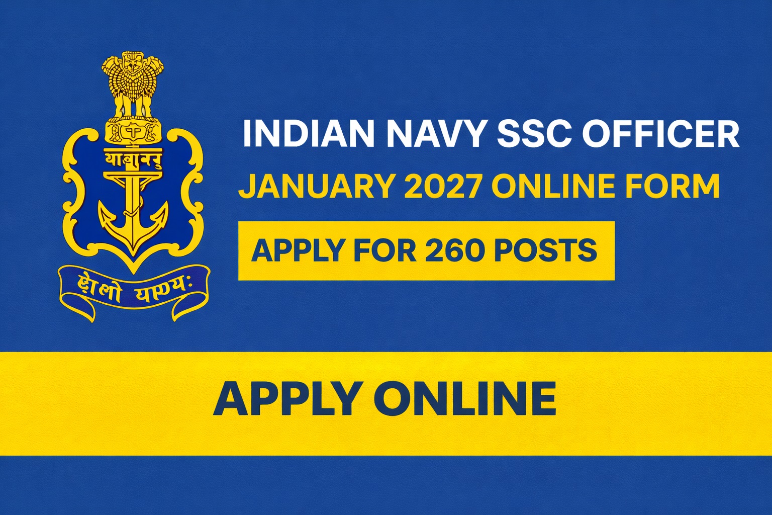 Indian Navy SSC Officer January 2027