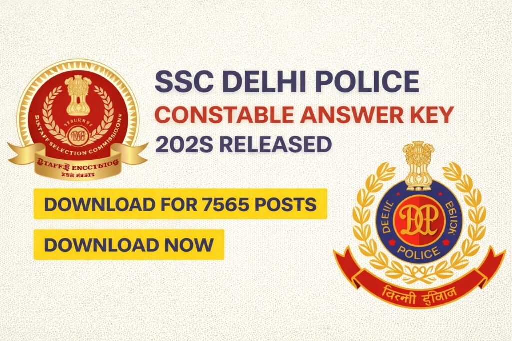 SSC Delhi Police Constable Answer Key 2025