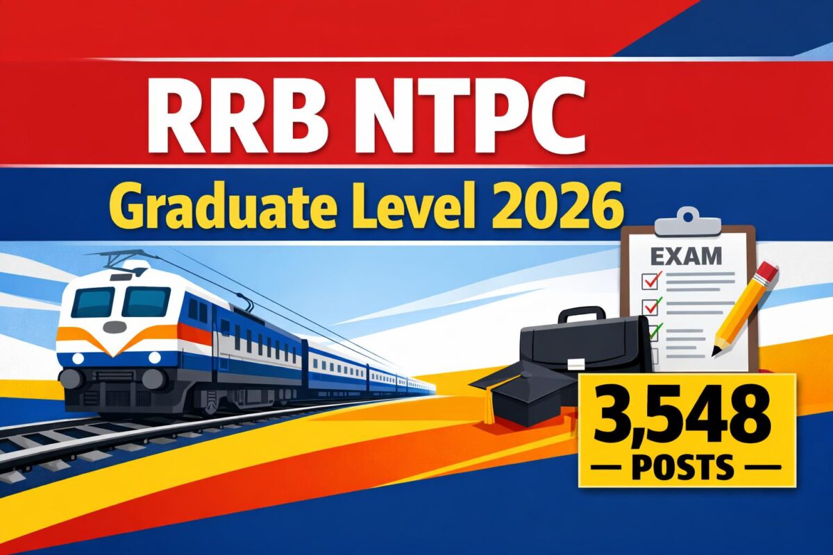 RRB NTPC Graduate Level 2026: 3,548 Vacancies